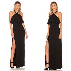 Amanda Uprichard Piazza Black Maxi Gown Dress